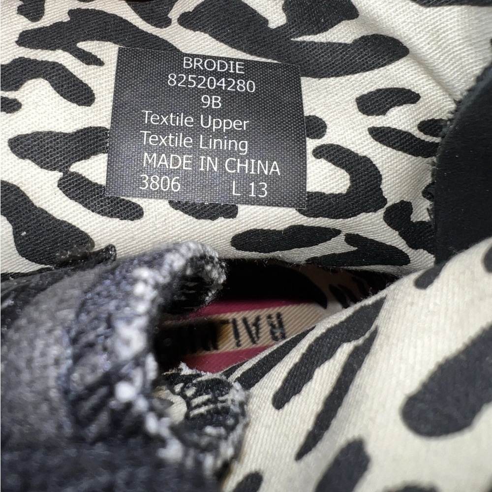 Denim & Supply Ralph Lauren Sneakers Women's Size 9B Black High Top Zip Back - Picture 8 of 9